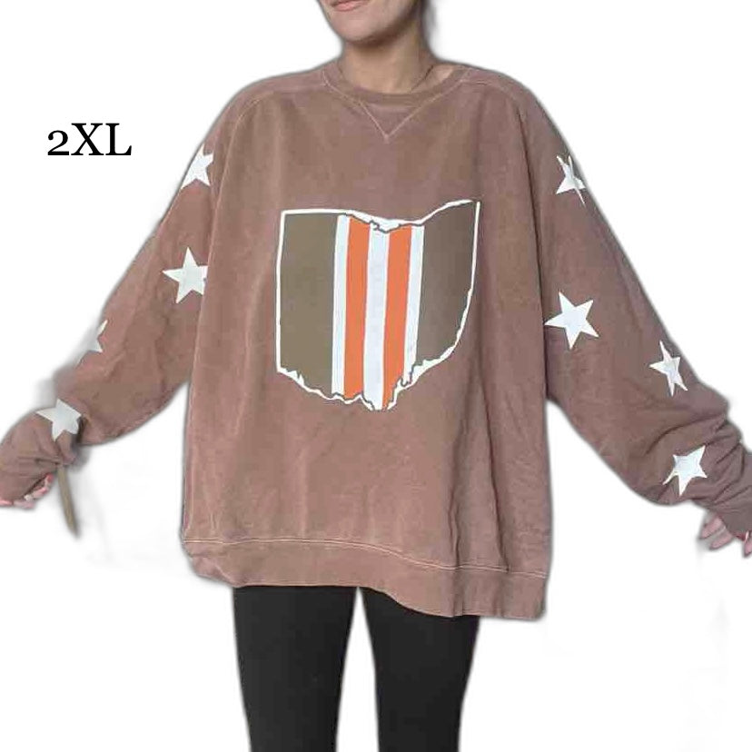 Ohio star sleeve sweater